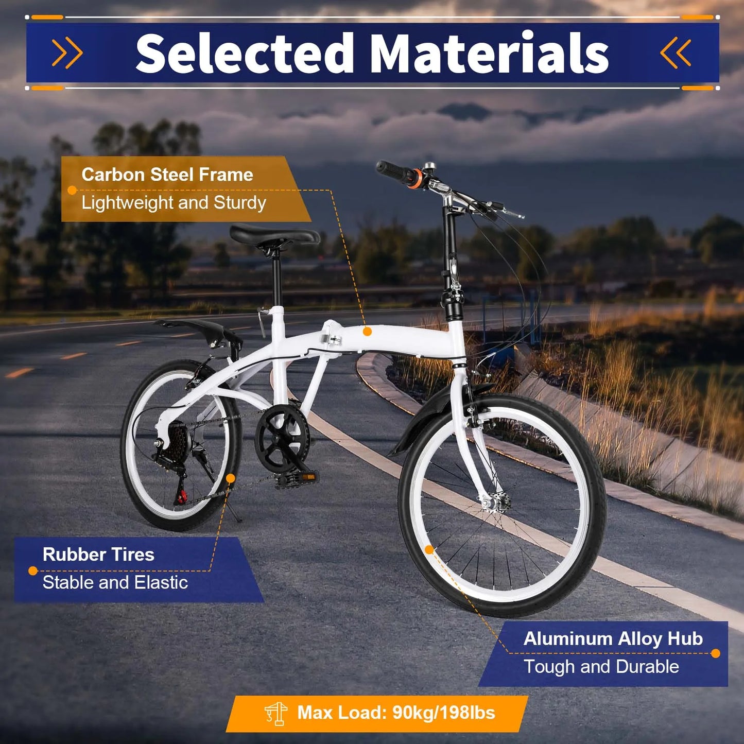 20" 6-Speed Foldable Bicycle