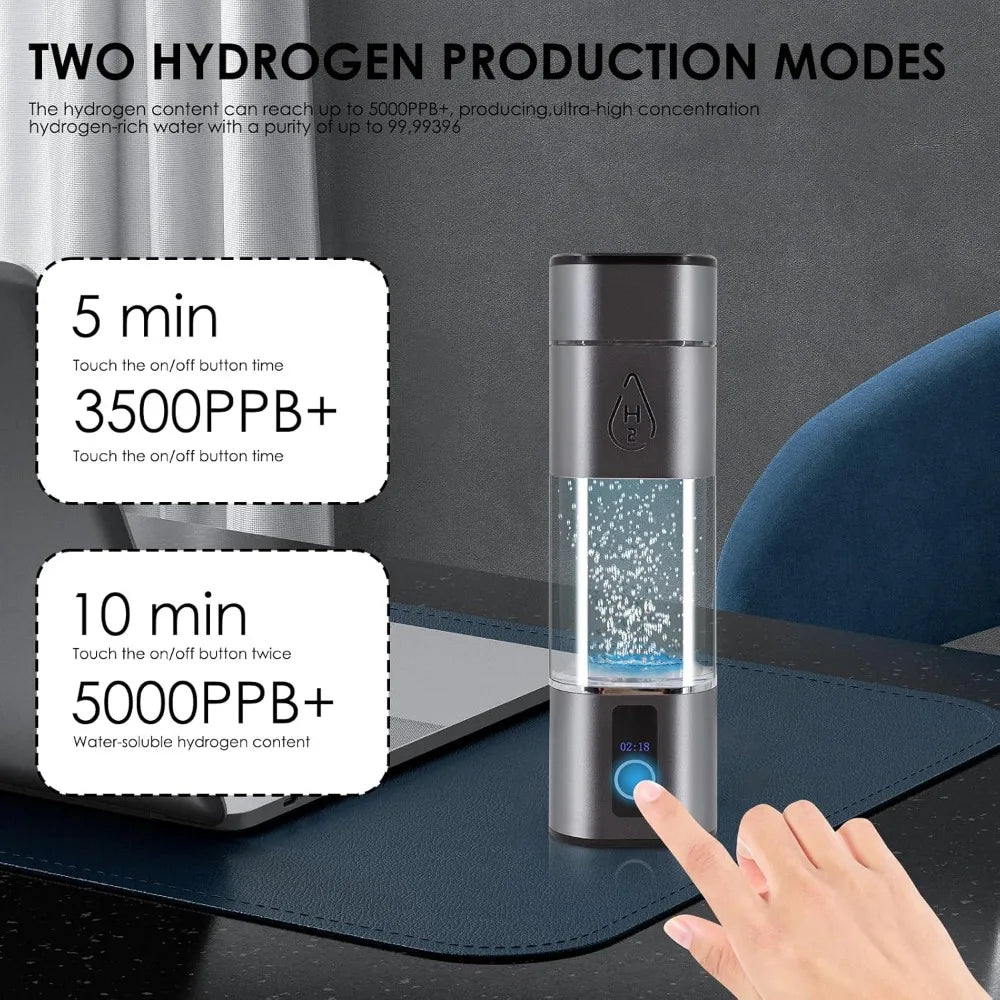 Hydrogen Water Bottle - 5 Minutes Rapid Electrolysis