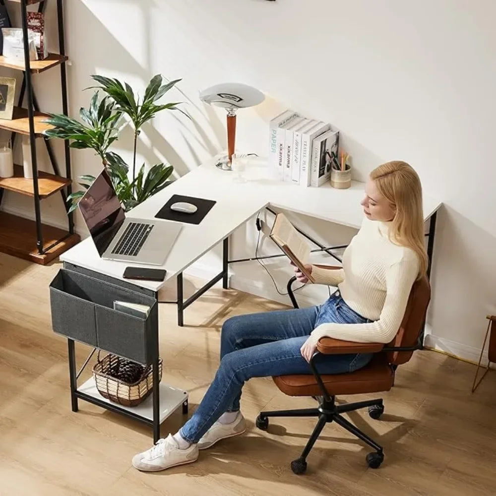 L Shaped Wooden Corner Desk